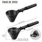 Black 2-Pack No-Spill Sliding Scoop & Funnel - Mess-Free for Protein Powder, Coffee, Formula V888-ELOSUNG27765