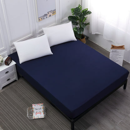Dark Blue Queen Size Waterproof Fitted Mattress Protector - Soft & Breathable Bed Cover, Hypoallergenic, Deep V888-ELOSUNG27783