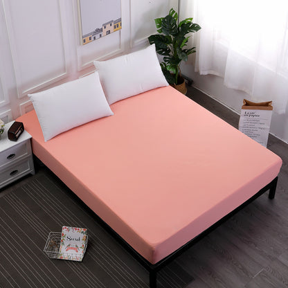 Pink Queen Size Waterproof Fitted Mattress Protector - Soft & Breathable Bed Cover, Hypoallergenic, Deep V888-ELOSUNG27784