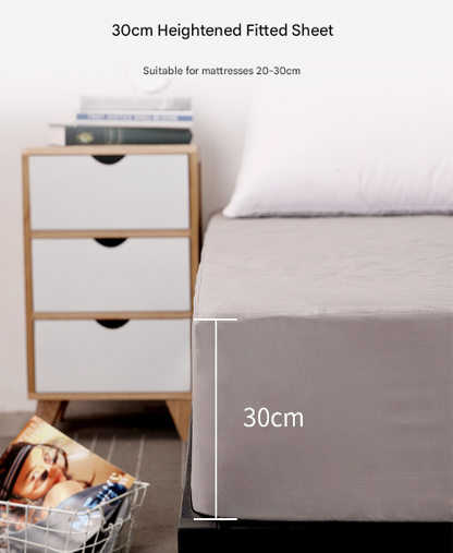 Dark Grey Queen Size Waterproof Fitted Mattress Protector - Soft & Breathable Bed Cover, Hypoallergenic, Deep V888-ELOSUNG27786