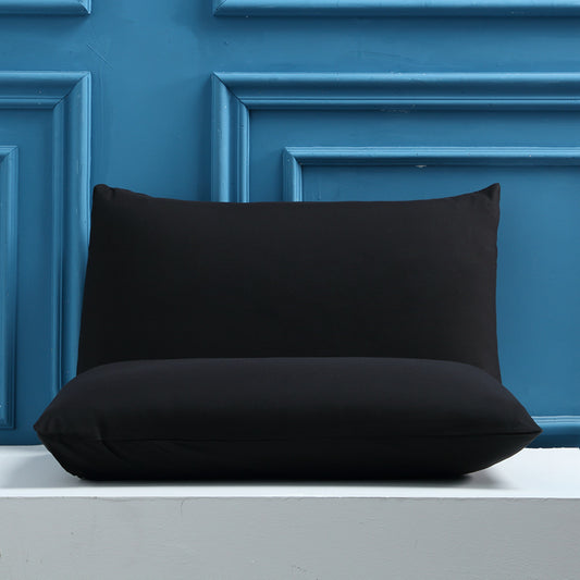 Black Ultra Soft Brushed Waterproof Pillow Protectors (Set of 2) - 50x70cm, Stain & Spill Guard for Bed V888-ELOSUNG27795