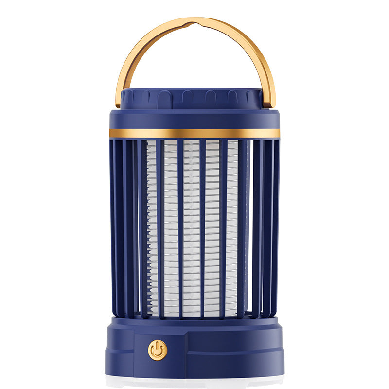 Dark Blue Portable 3-in-1 Electric Mosquito Zapper Lamp - UV Bug Killer, Warm Night Light & Bright Lantern, V888-ELOSUNG27806