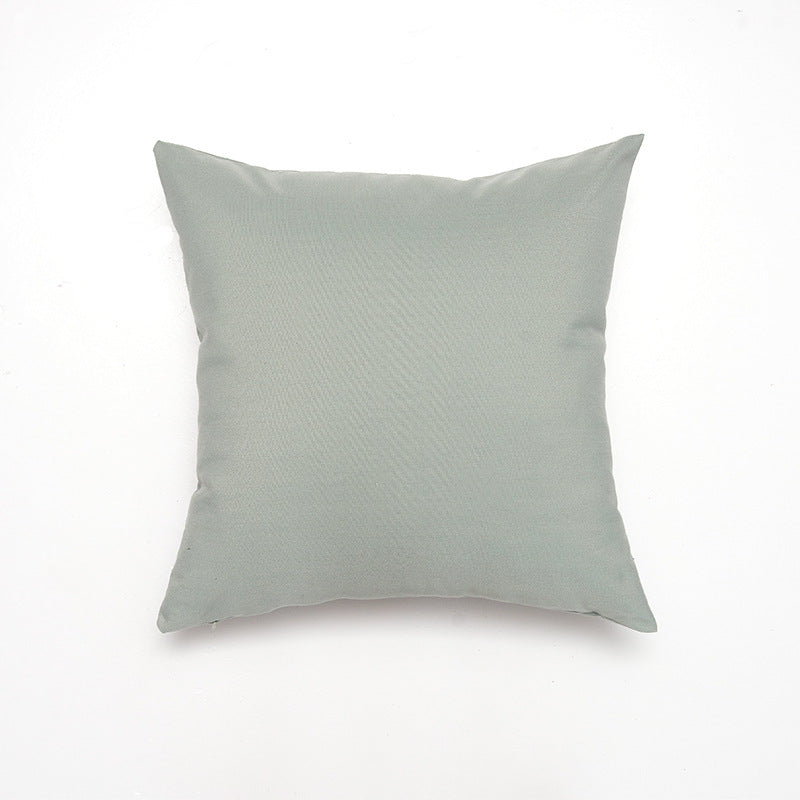 Green Solid Color Set of 2 Decorative Cushion Covers - 45x45cm, Soft Polyester (Inserts Not Included) V888-ELOSUNG27821