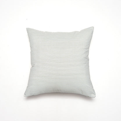 Green Pinstripe Pattern Set of 2 Decorative Cushion Covers - 45x45cm, Soft Polyester (Inserts Not Included) V888-ELOSUNG27824