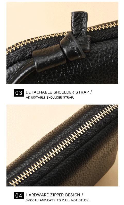 Black Premium Leather Mini Crossbody Phone Bag - Stylish Multi-Pocket Organizer for Women V888-ELOSUNG27832
