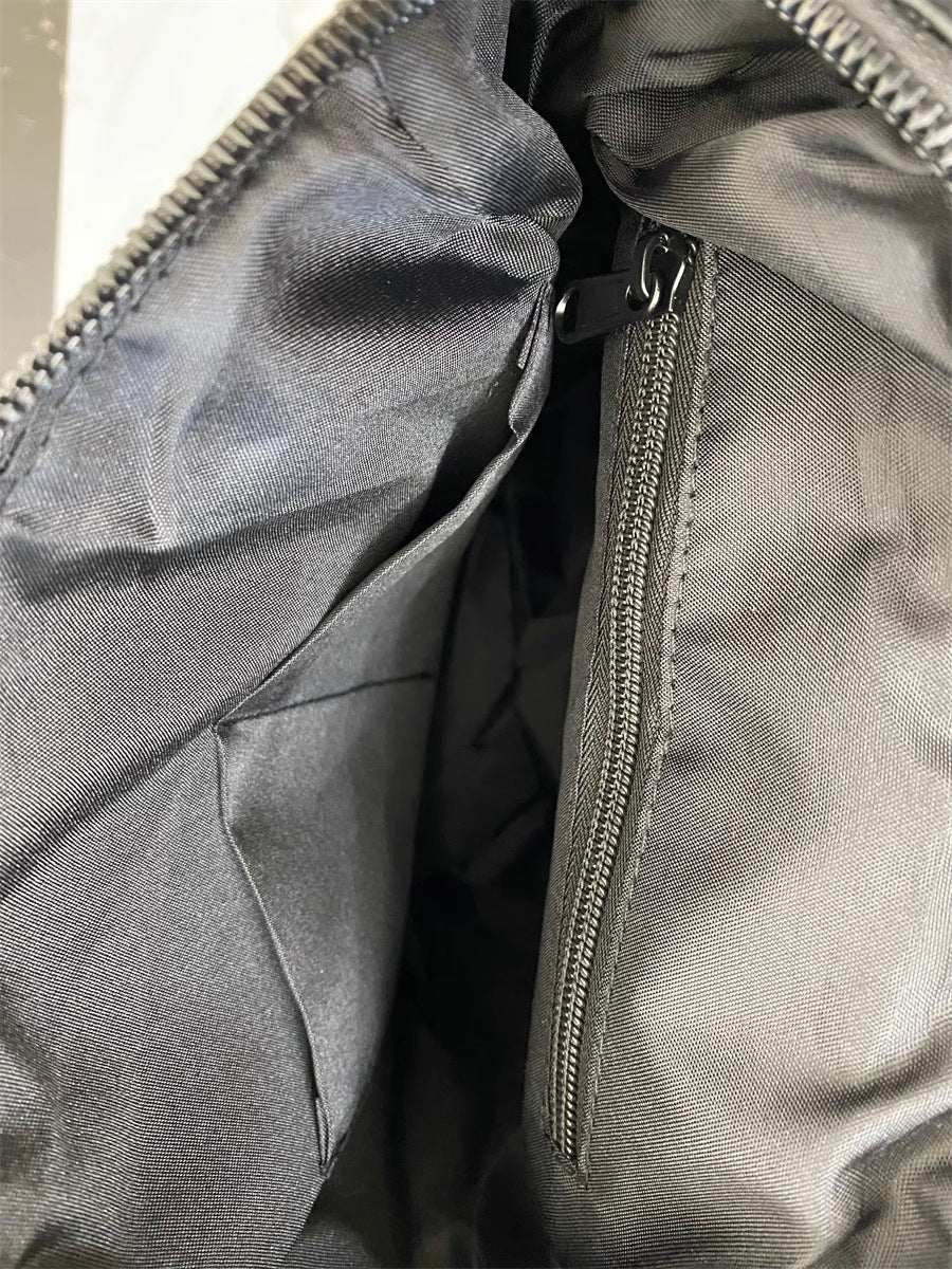Size S Black Stylish Waterproof Nylon Backpack - Lightweight, Multi-Pocket for Travel, Commute & Daily Use V888-ELOSUNG27848