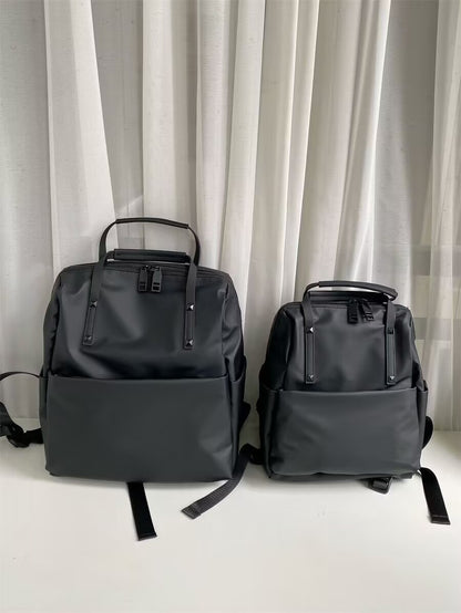 Size S Black Stylish Waterproof Nylon Backpack - Lightweight, Multi-Pocket for Travel, Commute & Daily Use V888-ELOSUNG27848