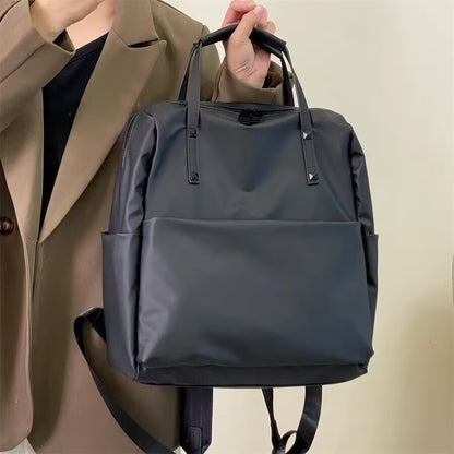 Size L Black Stylish Waterproof Nylon Backpack - Lightweight, Multi-Pocket for Travel, Commute & Daily Use V888-ELOSUNG27849