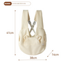 Beige Soft Quilted Pet Carrier Backpack - Front Pack for Small Dogs & Cats (Up to 6kg) | Secure X-Straps, V888-ELOSUNG27854