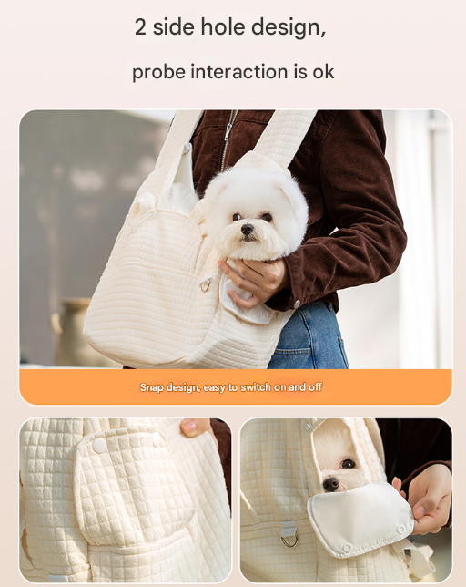 Grey Soft Quilted Pet Carrier Backpack - Front Pack for Small Dogs & Cats (Up to 6kg) | Secure X-Straps, V888-ELOSUNG27855
