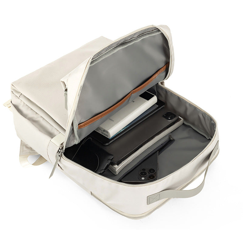Pink Slim Minimalist Laptop Backpack - Shockproof & Anti-Theft Design, Travel-Friendly with Luggage Strap, V888-ELOSUNG27862