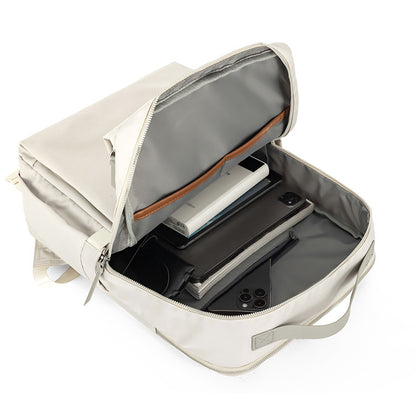 Pink Slim Minimalist Laptop Backpack - Shockproof & Anti-Theft Design, Travel-Friendly with Luggage Strap, V888-ELOSUNG27862