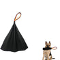 Black Premium Full-Grain Leather Dog Training Tug - Interactive Bite Rag with Strong Loop Handle for Play & V888-ELOSUNG27881