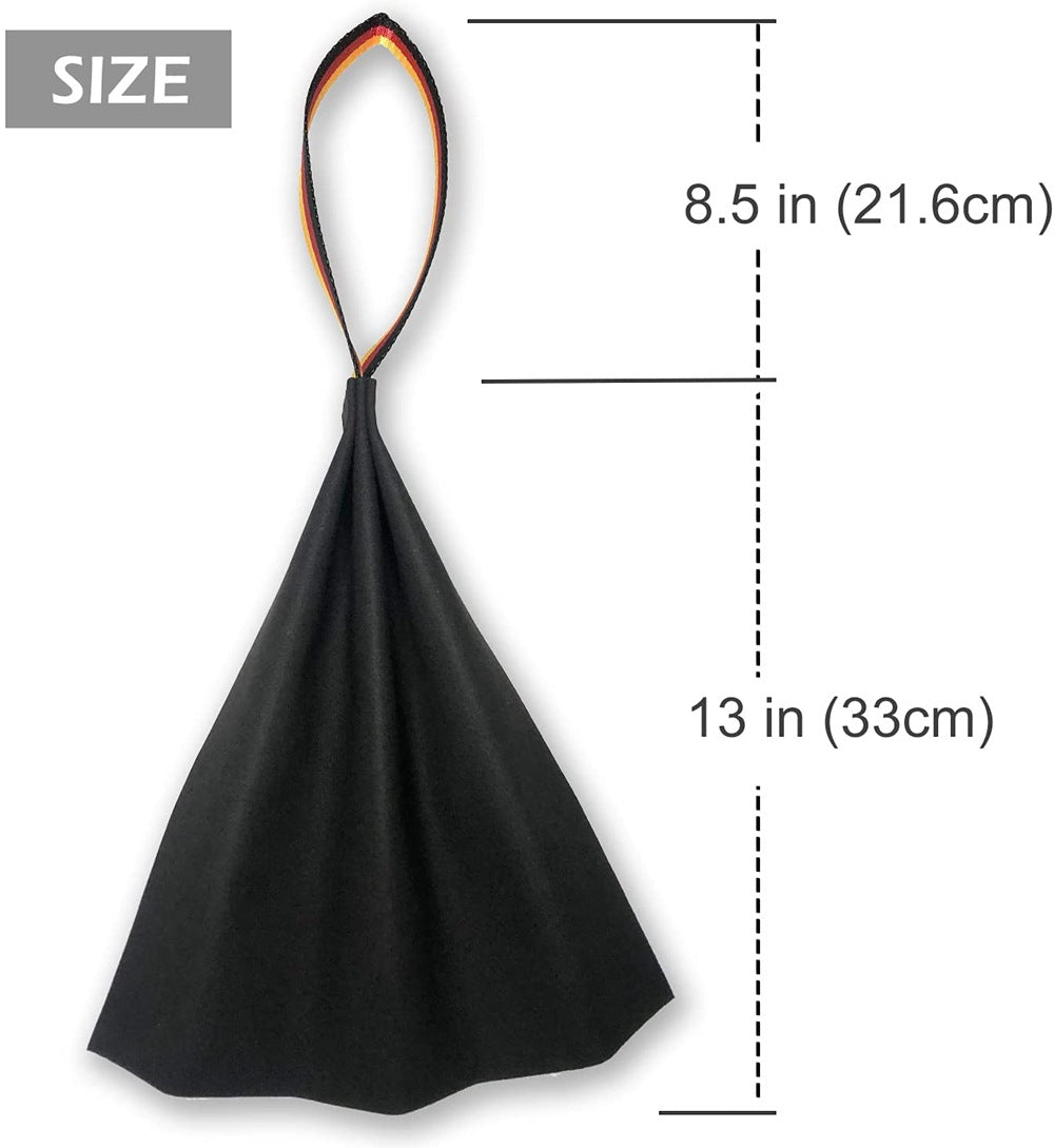 Black Premium Full-Grain Leather Dog Training Tug - Interactive Bite Rag with Strong Loop Handle for Play & V888-ELOSUNG27881