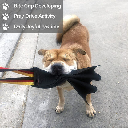 Brown Premium Full-Grain Leather Dog Training Tug - Interactive Bite Rag with Strong Loop Handle for Play & V888-ELOSUNG27882
