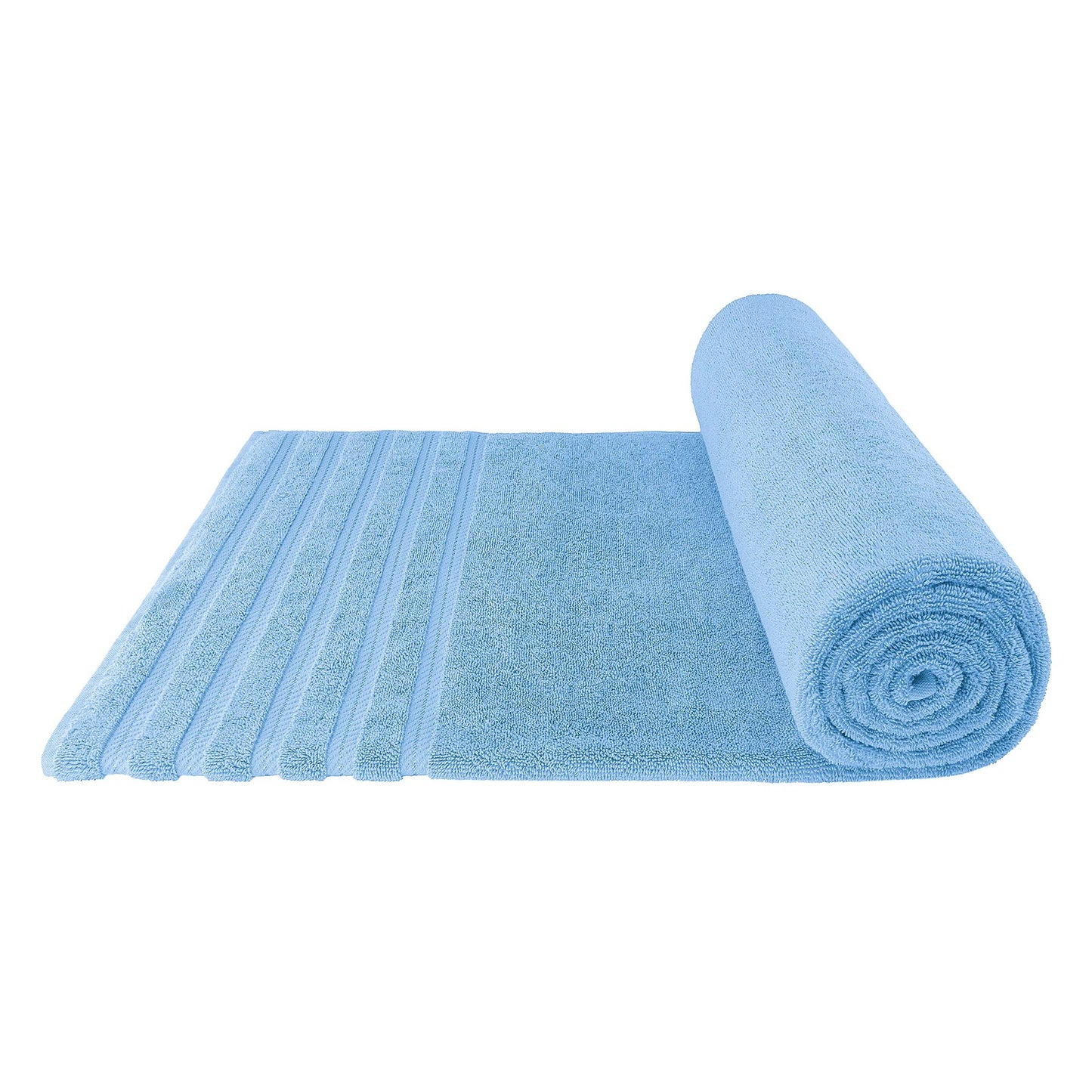 Light Blue Luxury 6-Piece Combed Cotton Towel Bale Set - Ultra Soft & Absorbent Bath, Hand, Face Towels V888-ELOSUNG27904