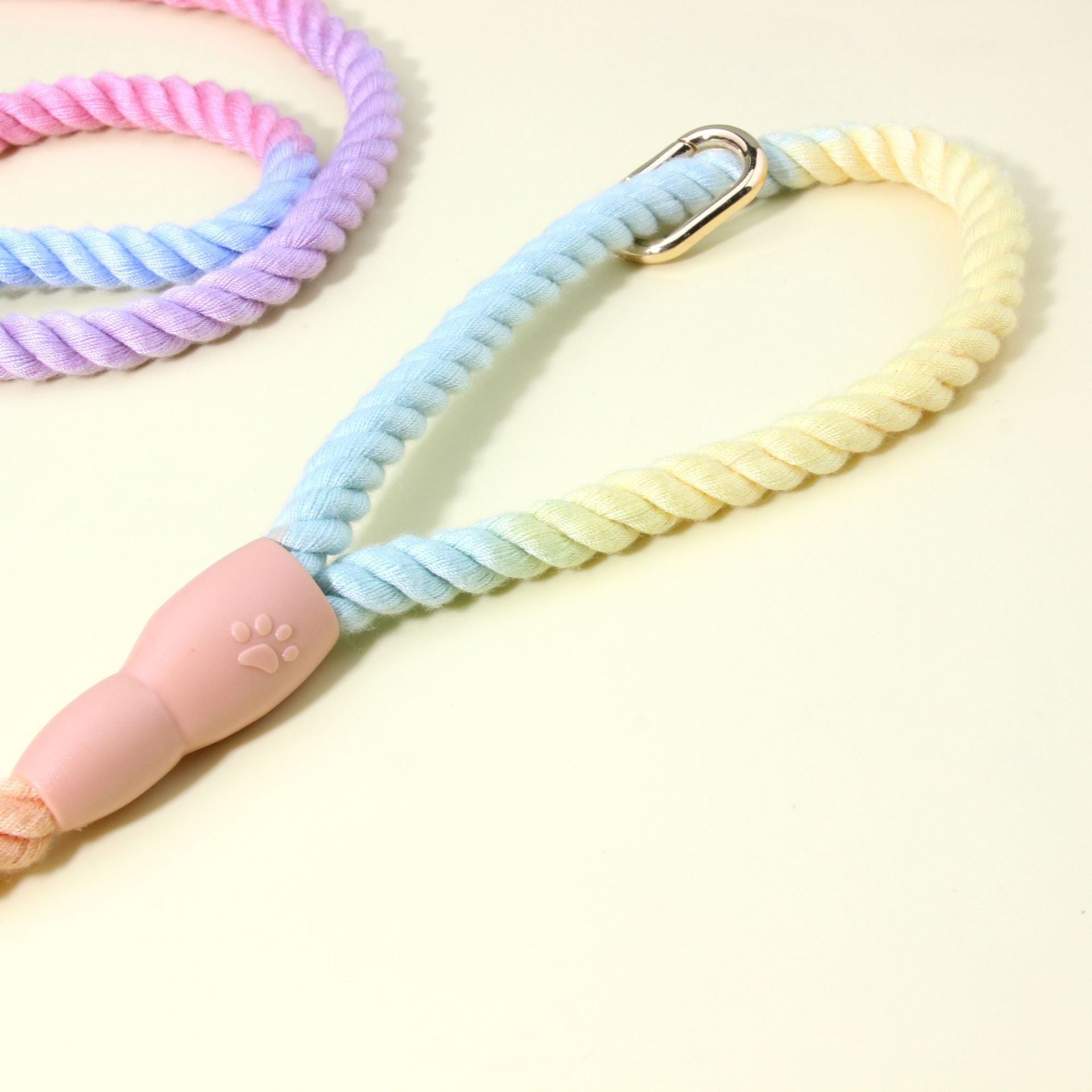 Colorful Vibrant Rainbow Ombre Rope Dog Leash - Durable Nylon P-Chain Slip Lead for Small & Medium Breeds V888-ELOSUNG27906