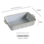 Green Elegant Speckled Ceramic Rectangular Baking Dish - 800ML Oven & Microwave Safe Casserole Pan with V888-ELOSUNG27925