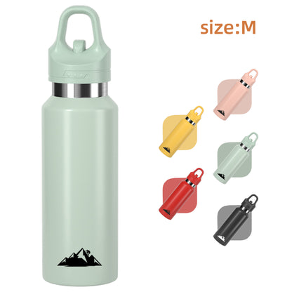 Green 480ml Insulated Stainless Steel Water Bottle - Leakproof One-Click Lid Thermal Flask for Hot & Cold V888-ELOSUNG27928