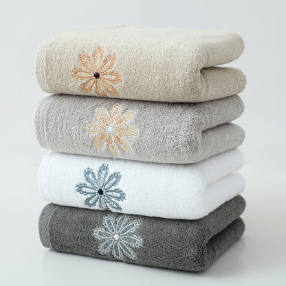 Color Mixing 4-Pack Elegant Floral Embroidered Cotton Hand Towels - Ultra Soft & Absorbent V888-ELOSUNG27935