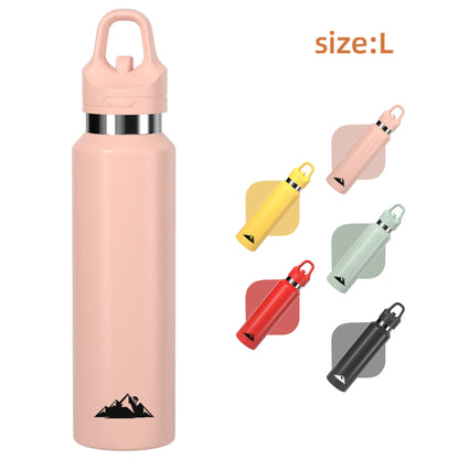 Pink 680ml Insulated Stainless Steel Water Bottle - Leakproof One-Click Lid Thermal Flask for Hot & Cold V888-ELOSUNG27936