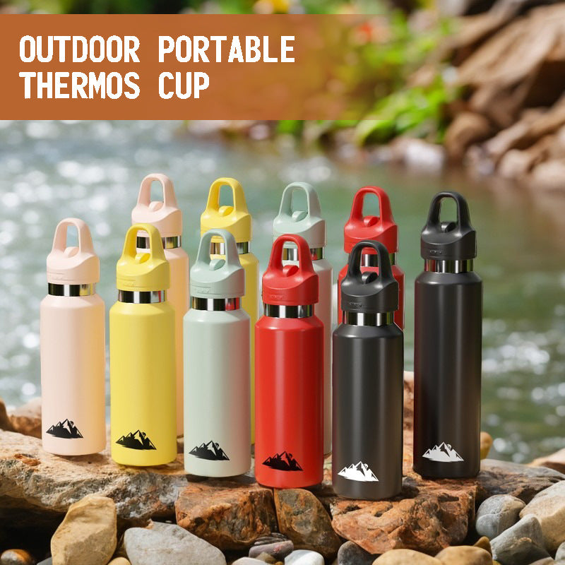 Green 680ml Insulated Stainless Steel Water Bottle - Leakproof One-Click Lid Thermal Flask for Hot & Cold V888-ELOSUNG27938
