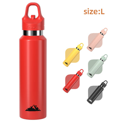 Red 680ml Insulated Stainless Steel Water Bottle - Leakproof One-Click Lid Thermal Flask for Hot & Cold Drinks V888-ELOSUNG27939