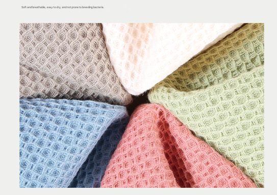 Light Pink Premium 3-Piece Waffle Weave Cotton Towel Set - Lightweight, Quick-Dry & Absorbent - Bath, Hand, V888-ELOSUNG27941