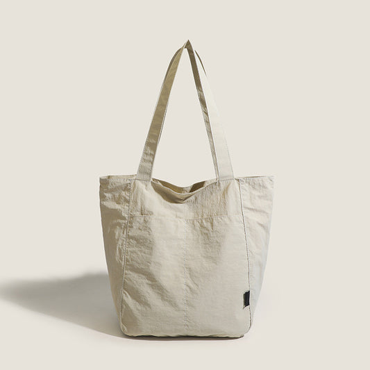Beige Chic Lightweight Canvas Blend Tote Bag - Stylish Large Capacity Shoulder Bag for Women, Perfect for V888-ELOSUNG27951