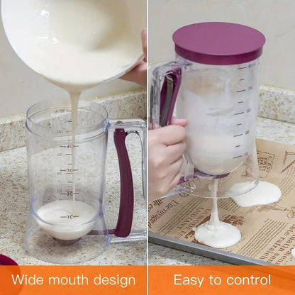 Purple Precision Batter Dispenser with Measurement Marks - 900ml Easy Pour for Pancakes, Cupcakes & Waffles V888-ELOSUNG27953
