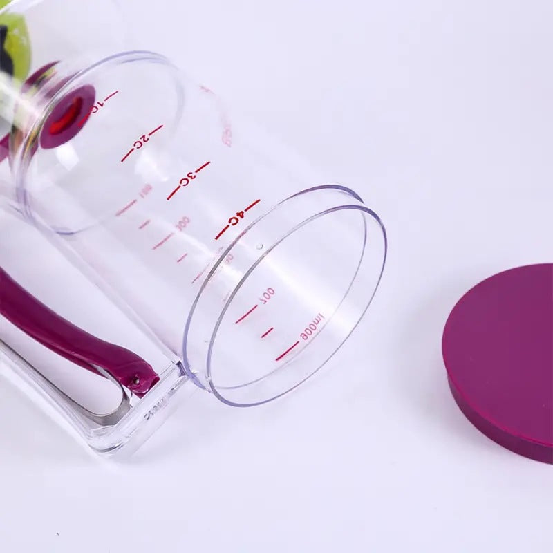 Purple Precision Batter Dispenser with Measurement Marks - 900ml Easy Pour for Pancakes, Cupcakes & Waffles V888-ELOSUNG27953