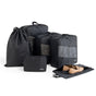 Black Premium 6-Piece Compression Packing Cubes Set - Lightweight Polyester Travel Organizers for Luggage, V888-ELOSUNG27964