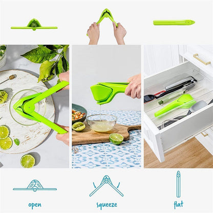 3 Pcs Green Easy-Squeeze Manual Citrus Juicer - Durable Lemon & Orange Squeezer with Pour Spout, Food-Grade PP V888-ELOSUNG27976