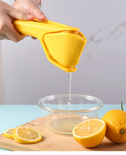 3 Pcs Yellow Easy-Squeeze Manual Citrus Juicer - Durable Lemon & Orange Squeezer with Pour Spout, Food-Grade V888-ELOSUNG27977