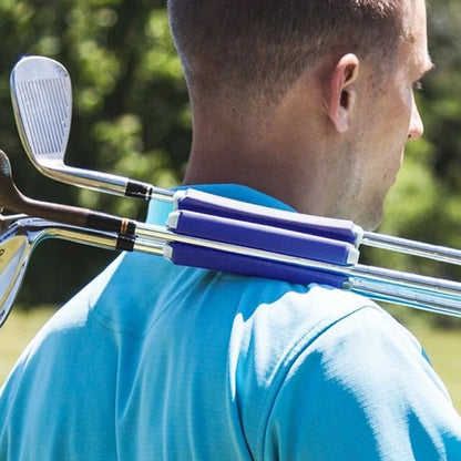 Blue Set of 2 Portable Golf Club Carrier Holders - Lightweight Club Organizer Caddy V888-ELOSUNG28001
