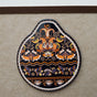 Orange-black Set of 4 Embossed Ceramic Paddle Mats - Assorted Bohemian Pattern Heat Resistant Pads V888-ELOSUNG28023
