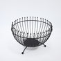 Small Feet Black Modern Metal Wire Fruit Basket Bowl - Countertop Storage for Fruit & Snacks V888-ELOSUNG28029