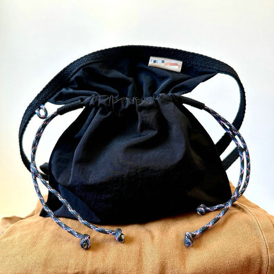 Black 2PCS Cute Lightweight Drawstring Crossbody Phone Bag - Simple Mini Shoulder Pouch (21x22cm) V888-ELOSUNG28035