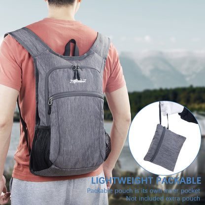 Grey Ultra Lightweight Packable Backpack - Foldable Daypack for Hiking & Travel V888-ELOSUNG28039