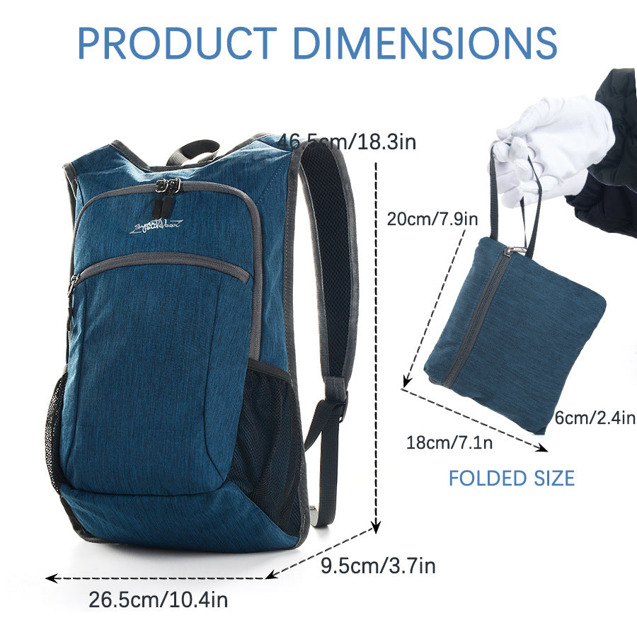 Grey Ultra Lightweight Packable Backpack - Foldable Daypack for Hiking & Travel V888-ELOSUNG28039