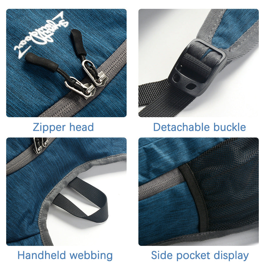 Grey Ultra Lightweight Packable Backpack - Foldable Daypack for Hiking & Travel V888-ELOSUNG28039