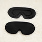 Black Set of 2 3D Contoured Sleep Eye Masks - Total Blackout Memory Foam Blindfold with Lycra V888-ELOSUNG28043