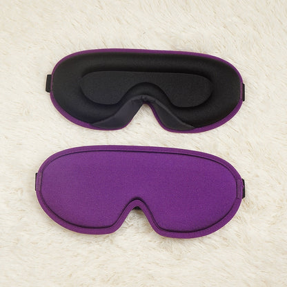 Purple Set of 2 3D Contoured Sleep Eye Masks - Total Blackout Memory Foam Blindfold with Lycra V888-ELOSUNG28045