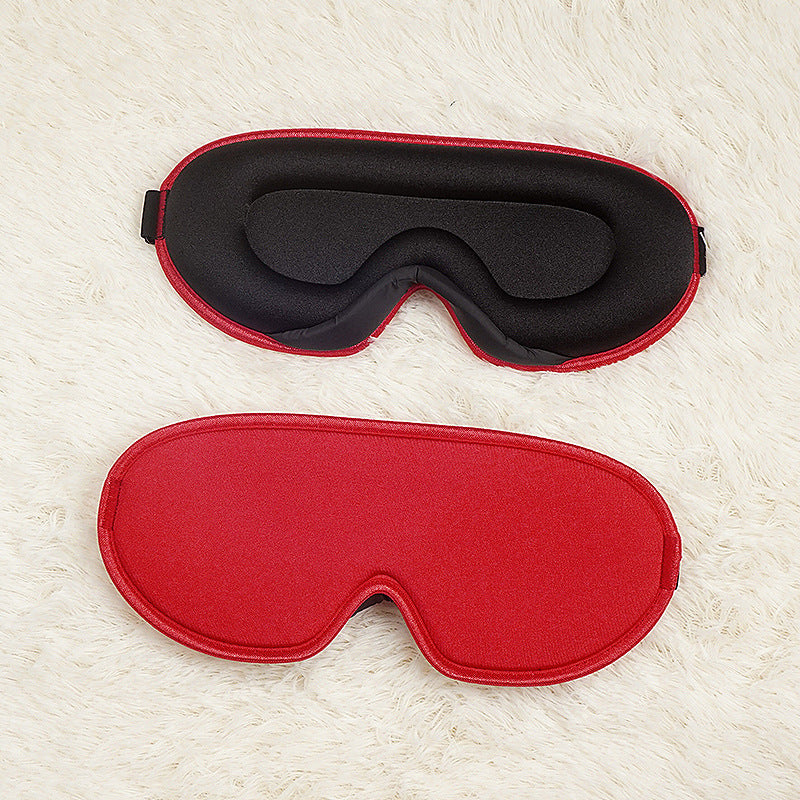 Red Set of 2 3D Contoured Sleep Eye Masks - Total Blackout Memory Foam Blindfold with Lycra V888-ELOSUNG28046