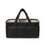 Black Large Plush Nappy Caddy Organizer - Portable Diaper Storage Bin & Nursery Tote Bag V888-ELOSUNG28049