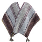 Grey Cozy Knitted Poncho Cape - Thick Mohair Blend Winter Shawl Wrap (106x135cm) V888-ELOSUNG28074
