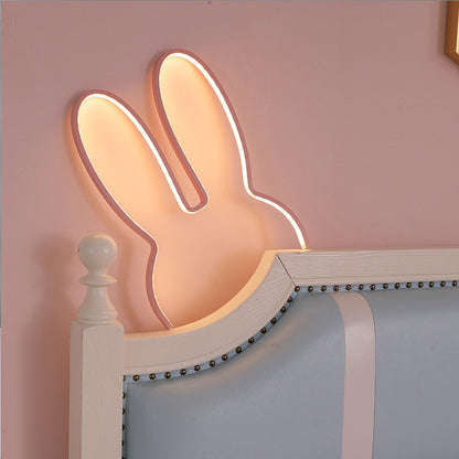 Gold 40x30cm Adorable Bunny LED Wall Night Light - USB Powered Warm White Lamp for Kids Room Decor V888-ELOSUNG28107