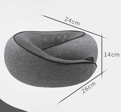 Dark Grey Ergonomic Memory Foam Travel Neck Pillow - U-Shaped Support for Naps & Journeys V888-ELOSUNG28139