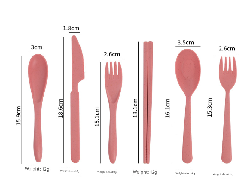 Black, Dark Grey, White, Beige Durable Eco-Friendly Wheat Straw Dinnerware Set - 24 Pieces with Plates, V888-ELOSUNG28142