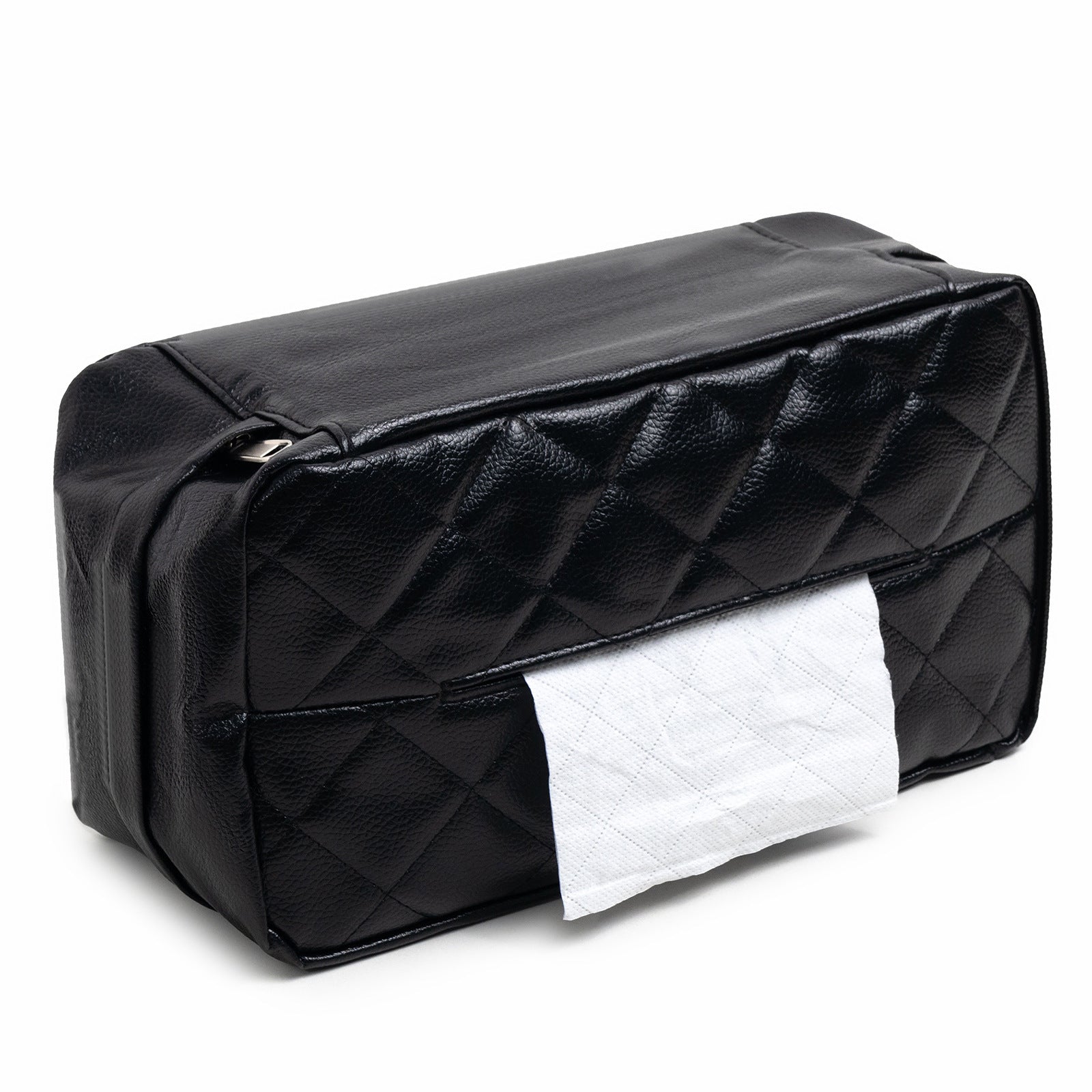Black Universal Leather Car Tissue Box Holder - Visor, Armrest & Seat Back Mount V888-ELOSUNG28156